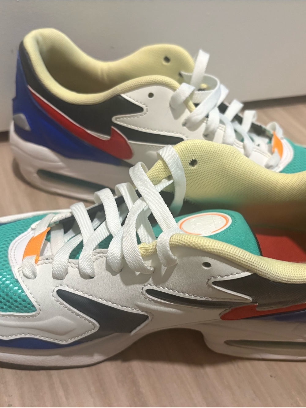 Nike White, Red, Blue and Teal Chunky Runner Sneakers - Picture 4 of 9